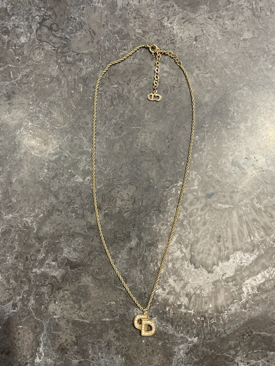 Collier Dior CD doré