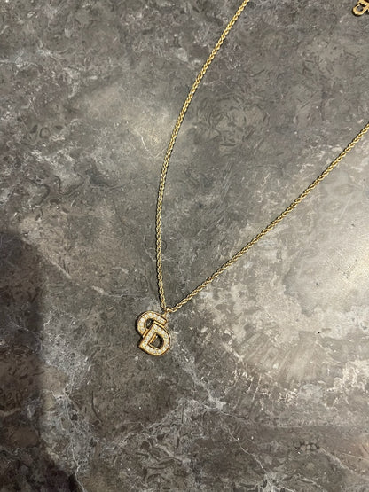 Collier Dior CD doré