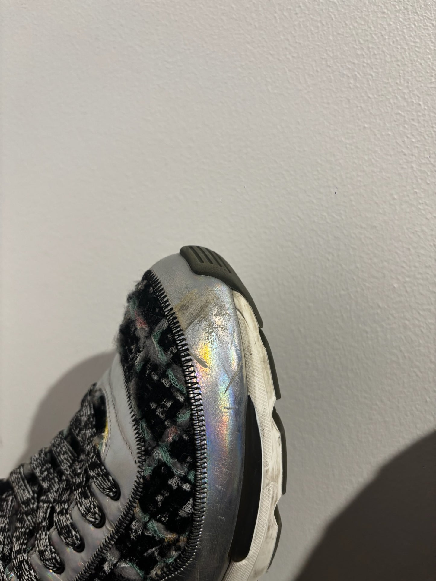 Baskets Chanel tweed rose T.40,5