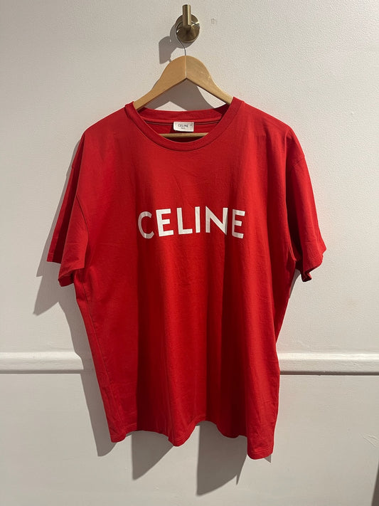T-shirt Céline rouge T.L NEUF
