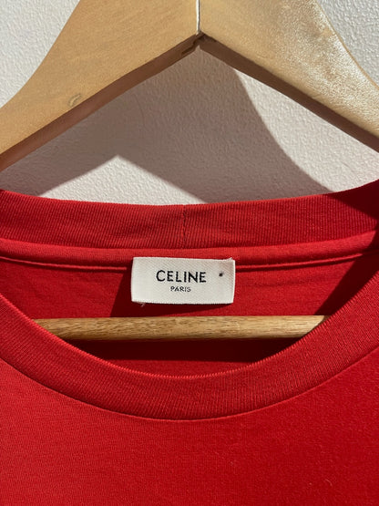 T-shirt Céline rouge T.L NEUF