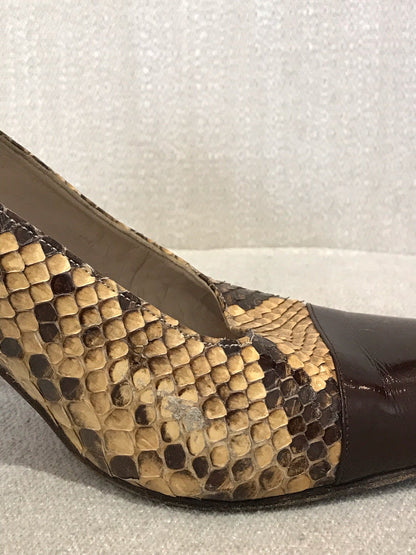 Escarpins Chanel python T.35,5