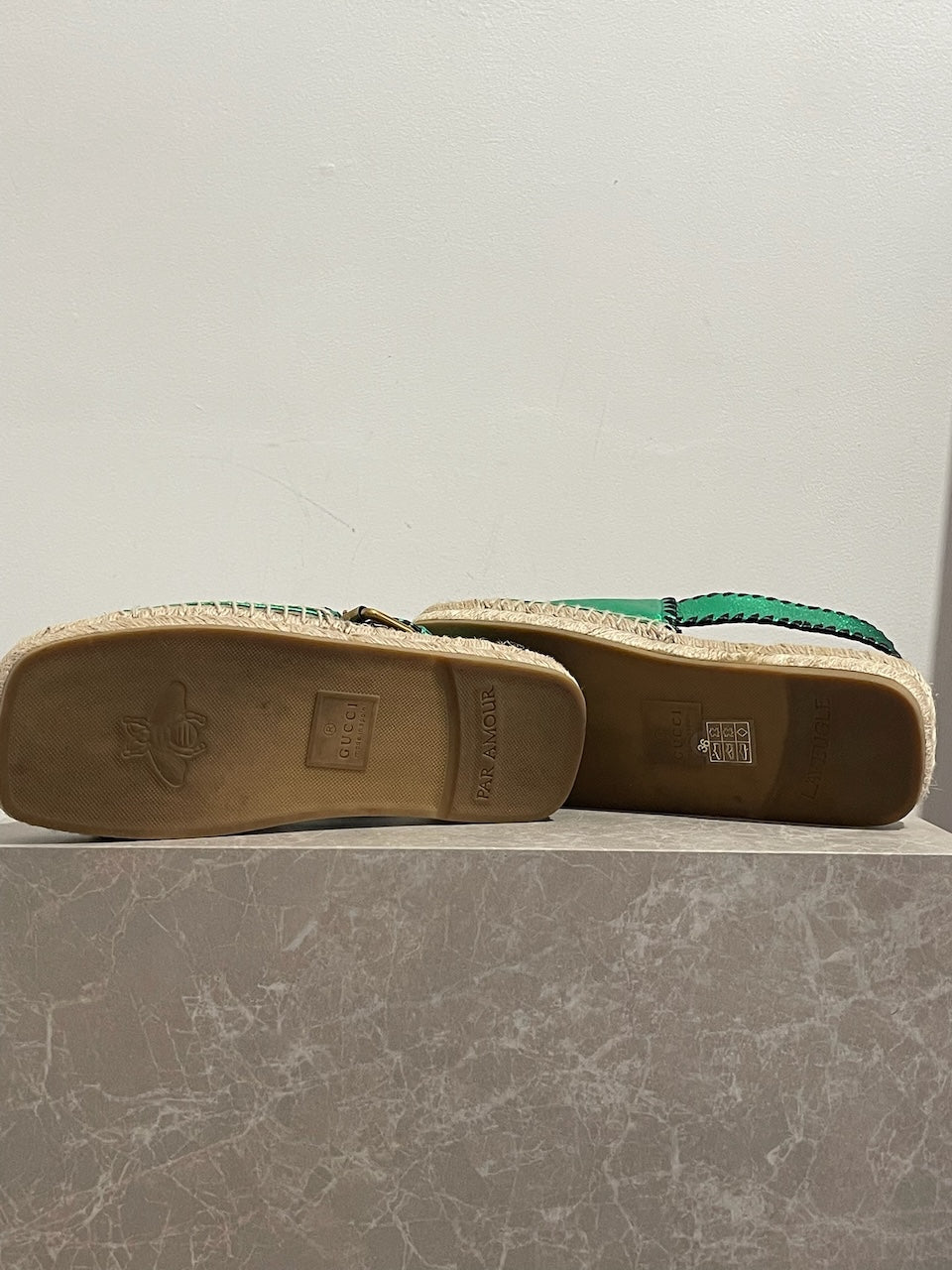 Sandales Gucci vertes T.36