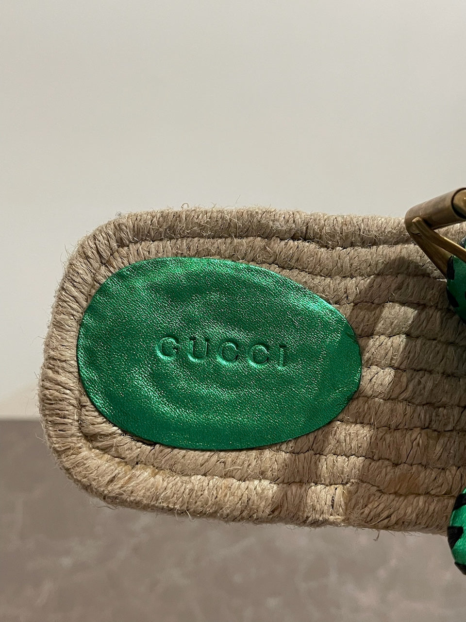 Sandales Gucci vertes T.36