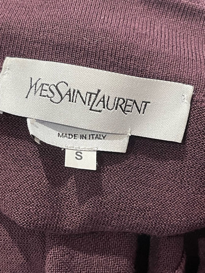 Cardigan Yves Saint Laurent prune T.S