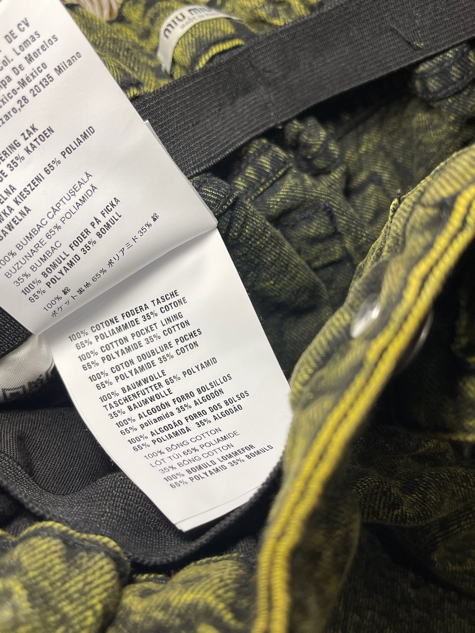 Jeans Miu Miu jaune T.24