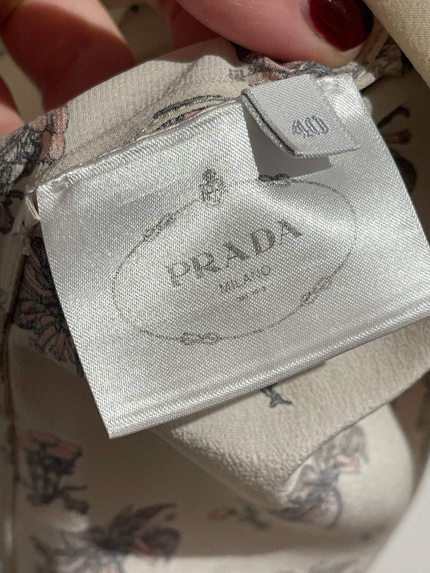 Chemisier Prada imprimé T.36