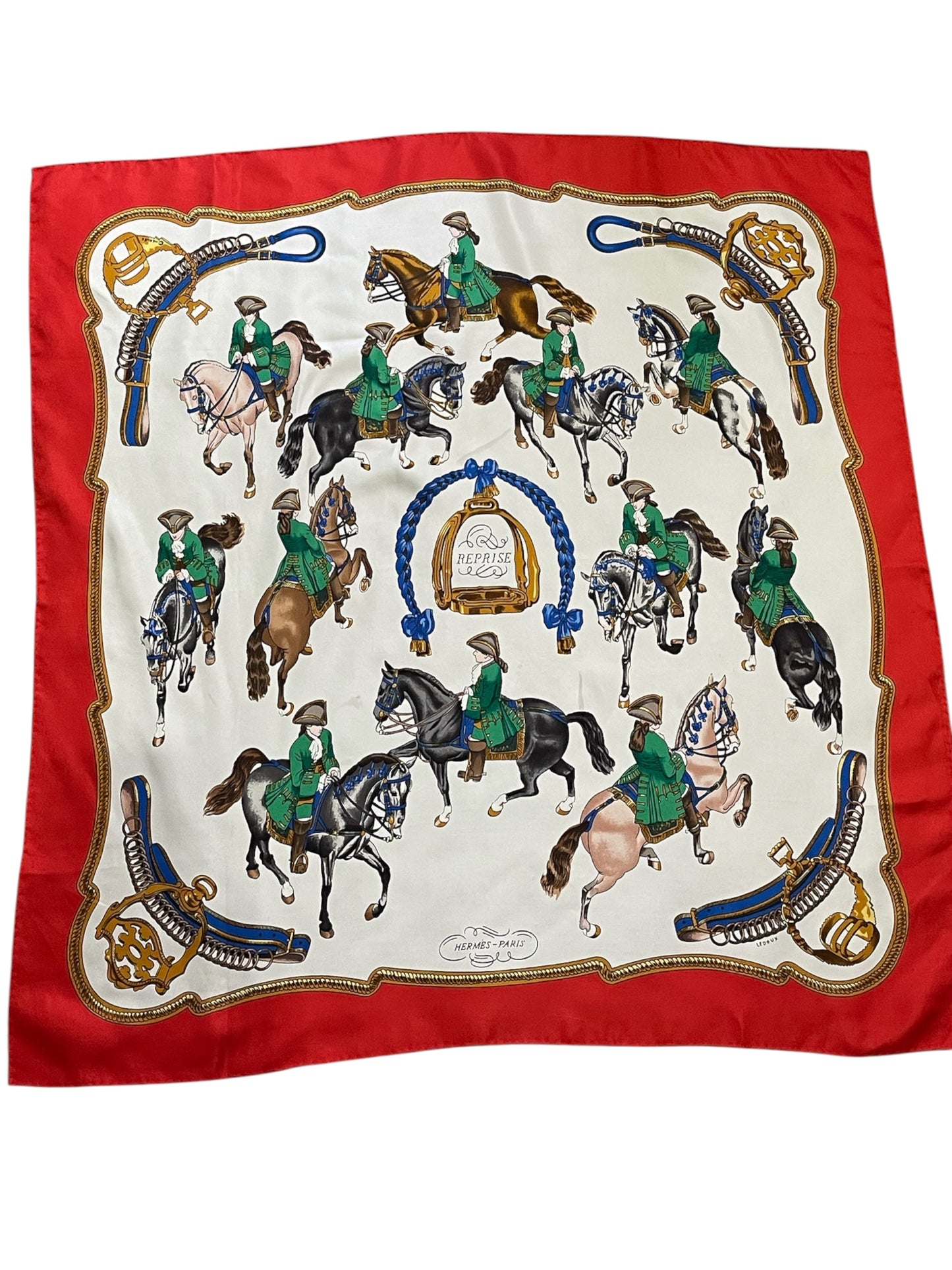 Foulard Hermès Reprise rouge