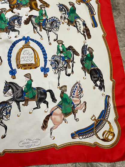 Foulard Hermès Reprise rouge