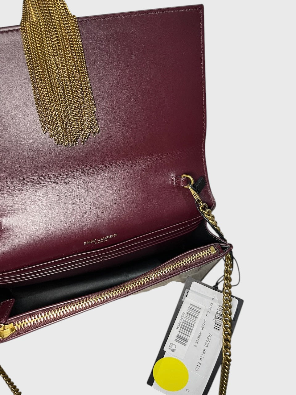 Sac Saint Laurent Kate Tassel bordeaux
