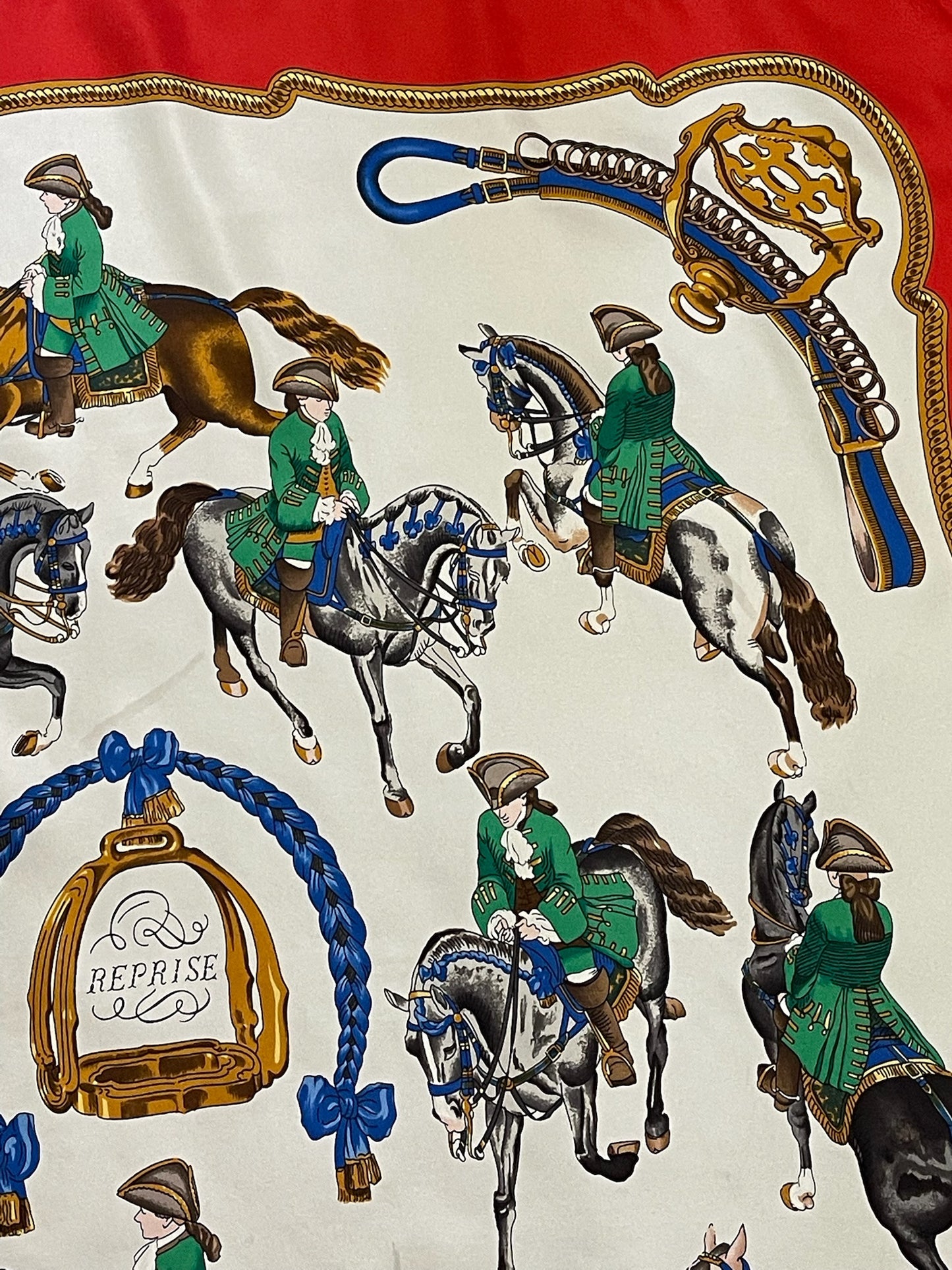 Foulard Hermès Reprise rouge