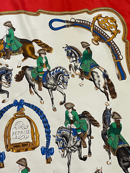 Foulard Hermès Reprise rouge