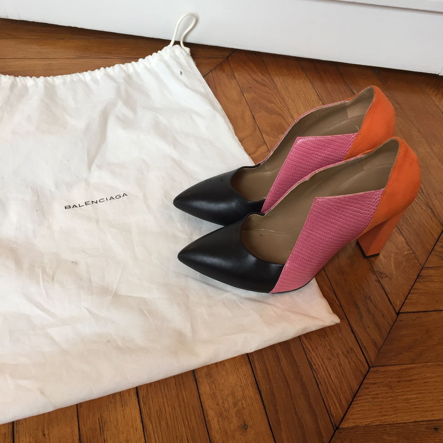 Escarpins Balenciaga color block T.37,5