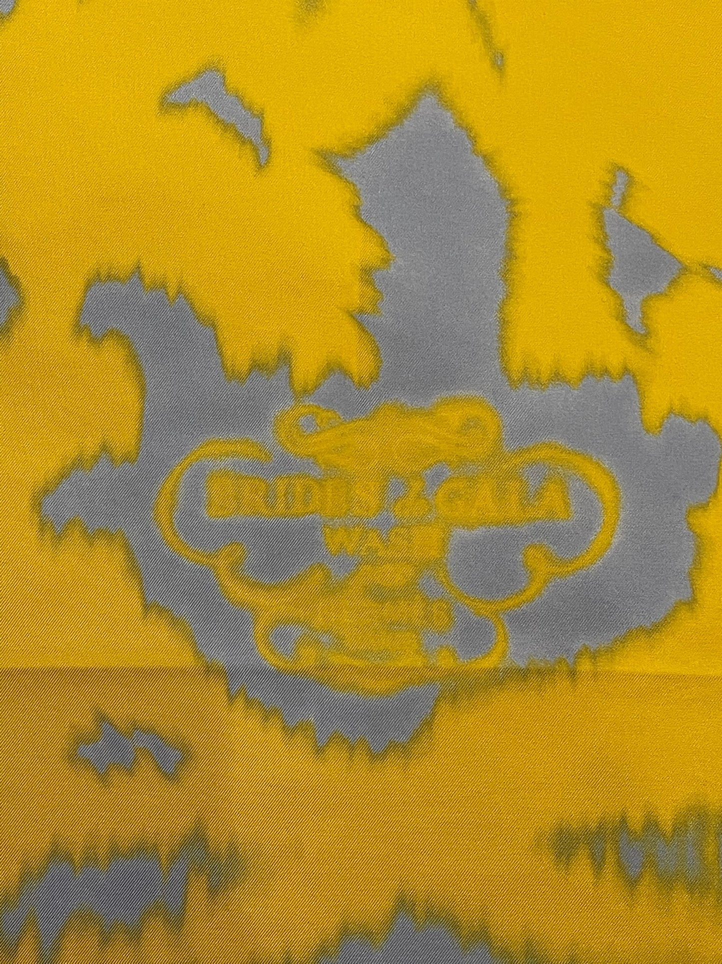 Foulard Hermès Bride de gala Wash jaune