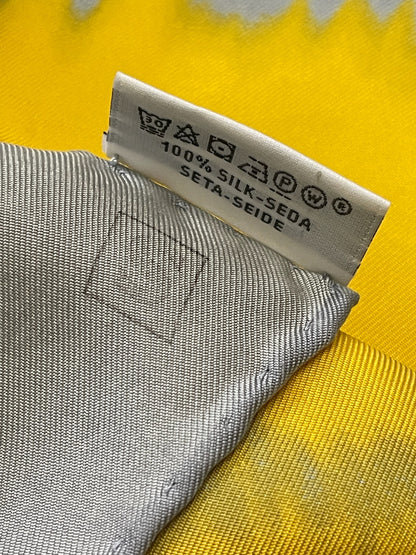 Foulard Hermès Bride de gala Wash jaune