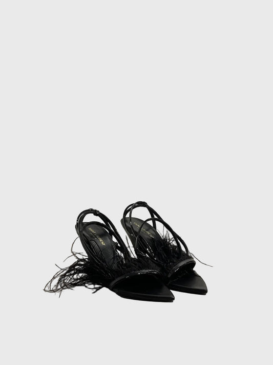 Sandales Saint Laurent noires T.36