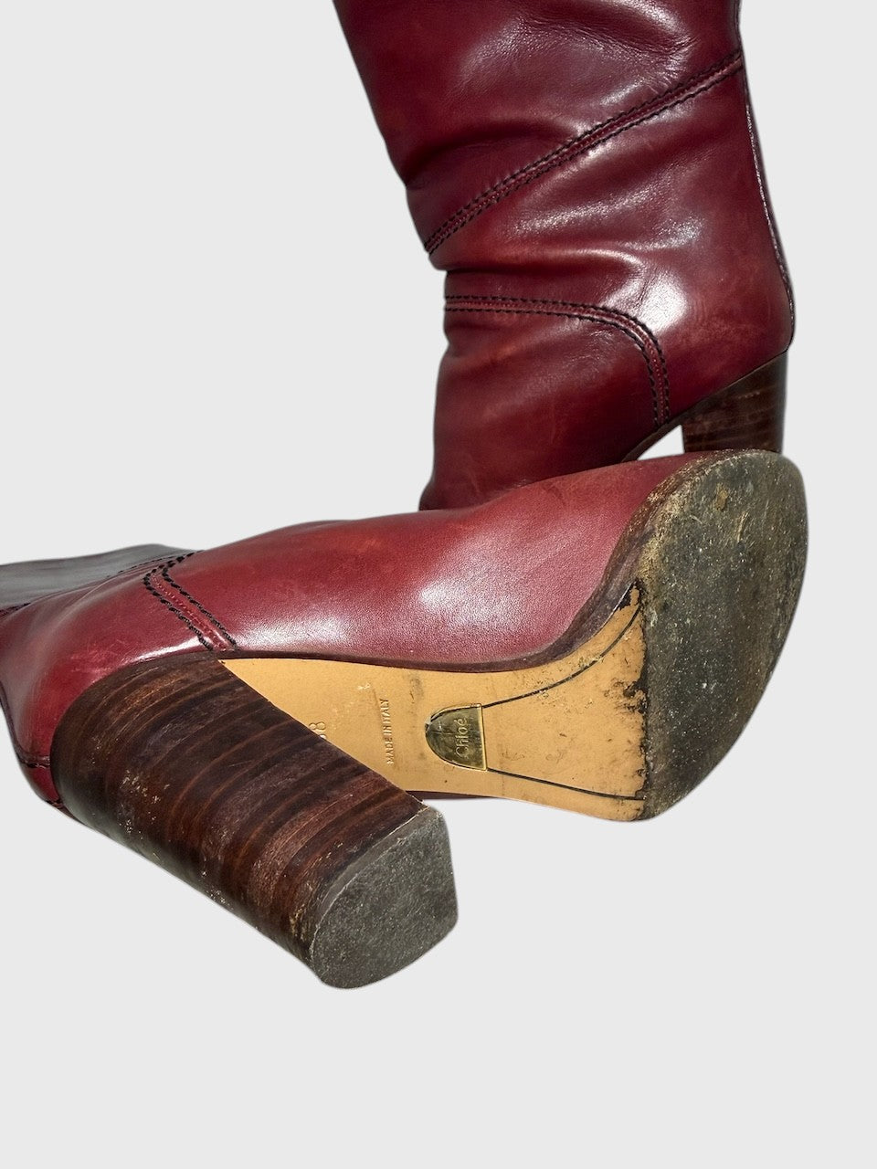 Bottes Chloé bordeaux T.38