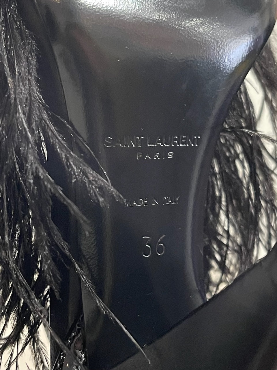 Sandales Saint Laurent noires T.36 NEUVES