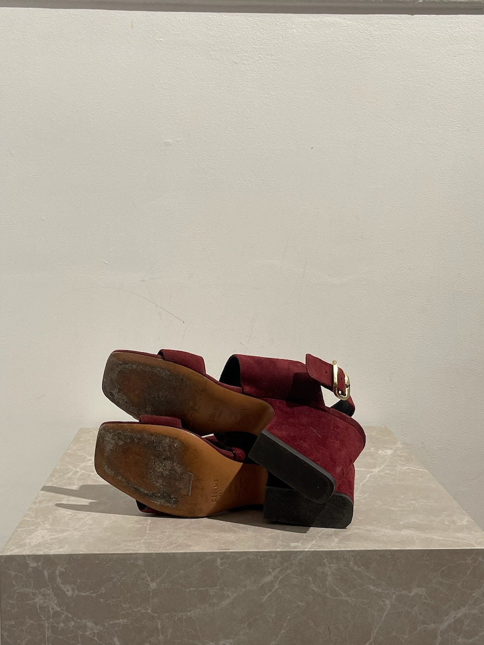 Sandales Celine bordeaux T.38