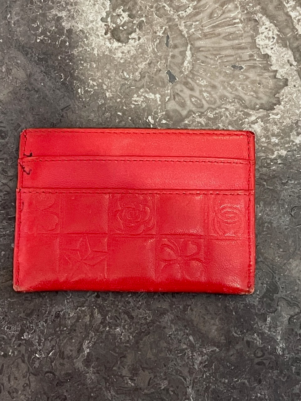 Porte-cartes Chanel rouge
