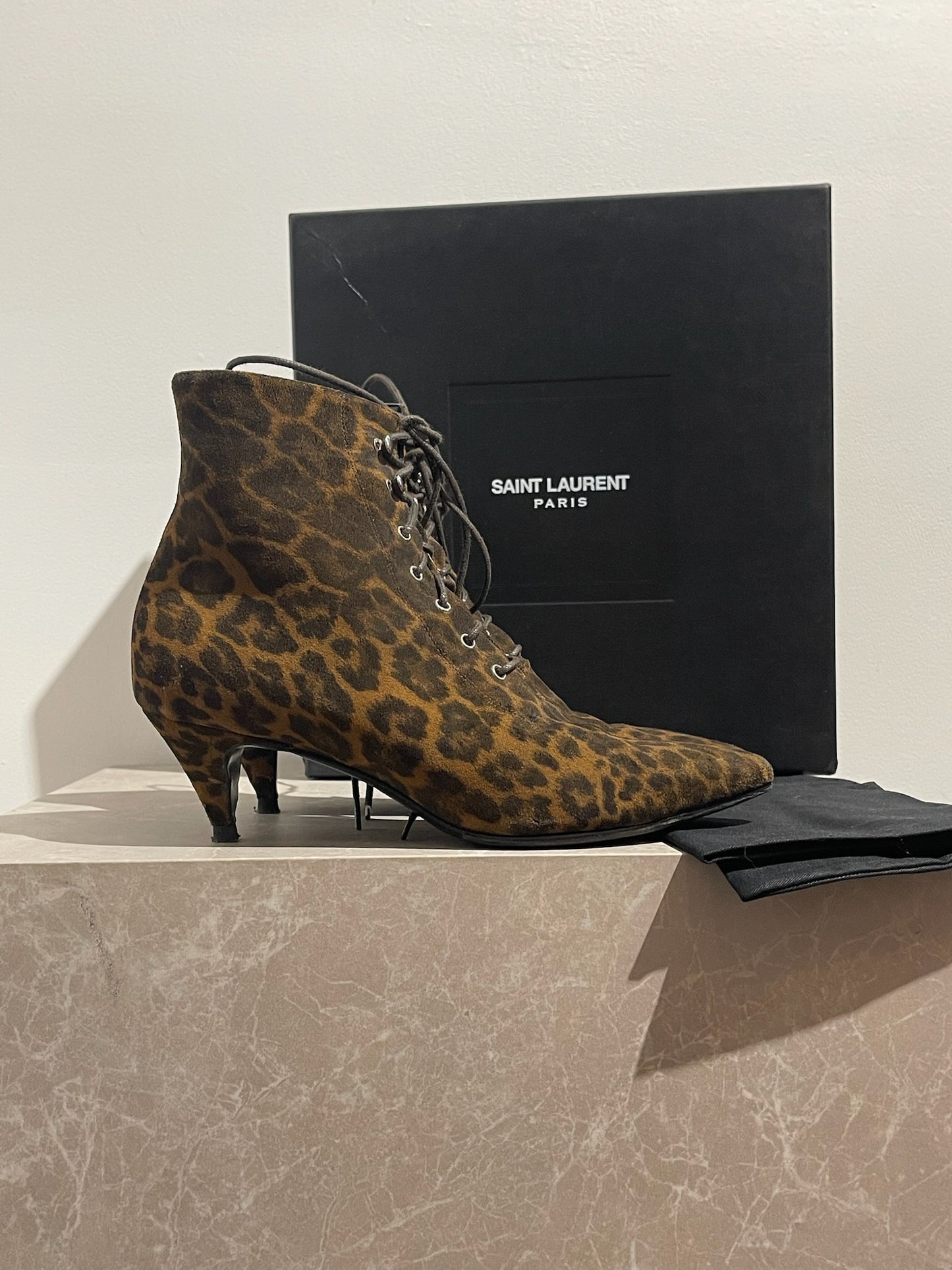 Bottines Saint Laurent léopard T.37