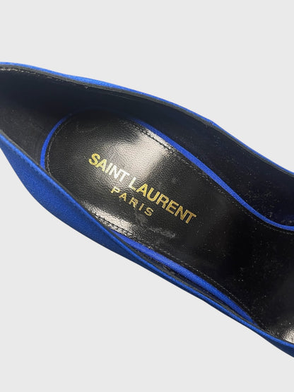 Escarpins Saint Laurent bleus T.38