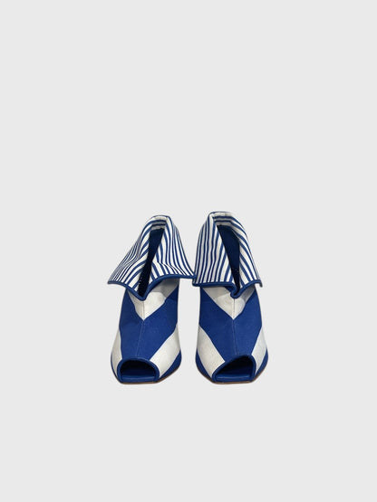 Boots Manolo Blahnik rayées T.38