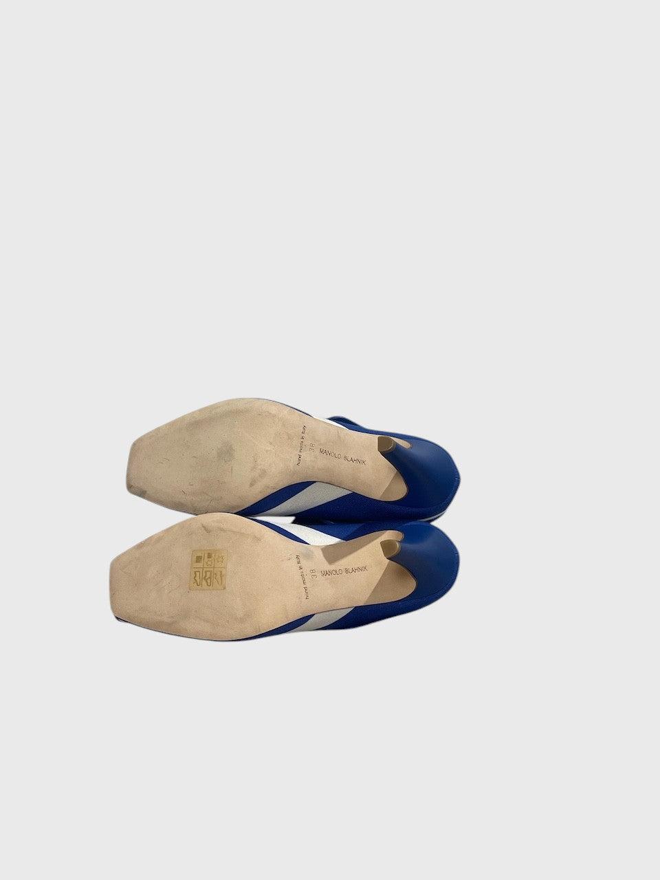 Boots Manolo Blahnik rayées T.38