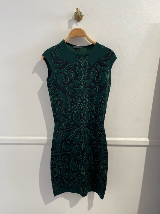Robe Alexander Mcqueen verte T.XS