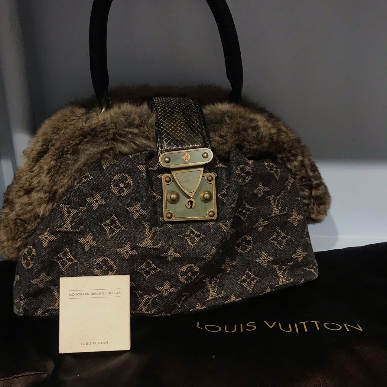 Sac Louis Vuitton Demi-Lune Chinchilla