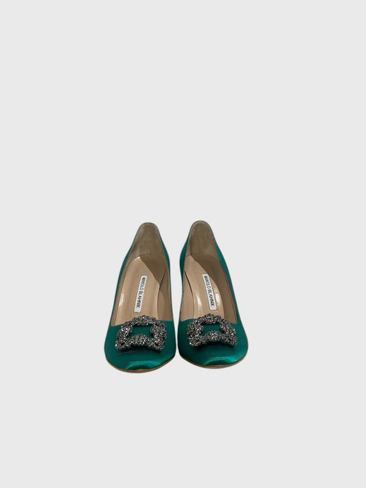 Escarpins Manolo Blahnik verts T.38