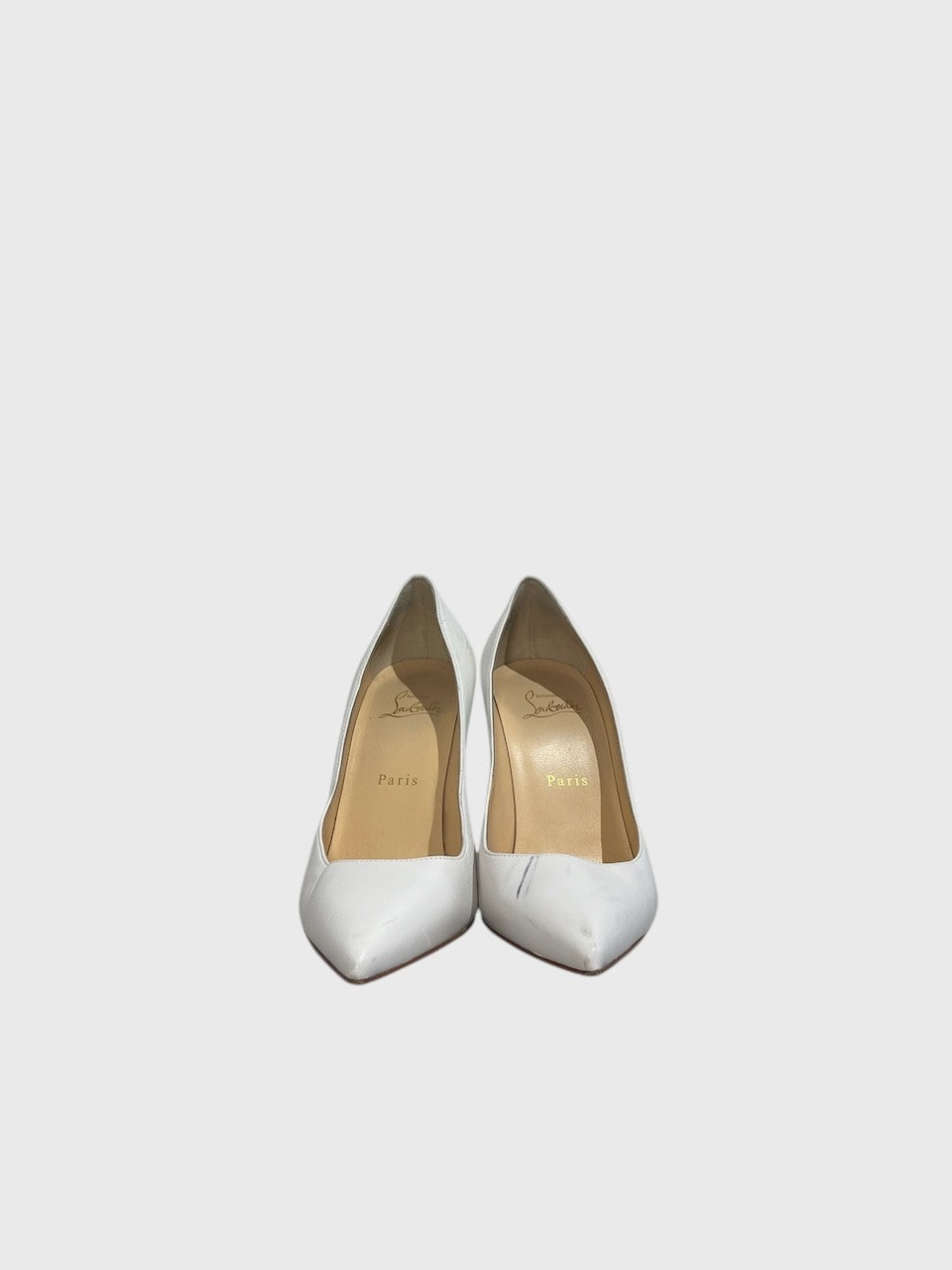 Escarpins Christian Louboutin blancs T.38