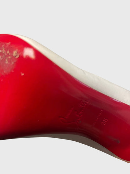Escarpins Christian Louboutin blancs T.38