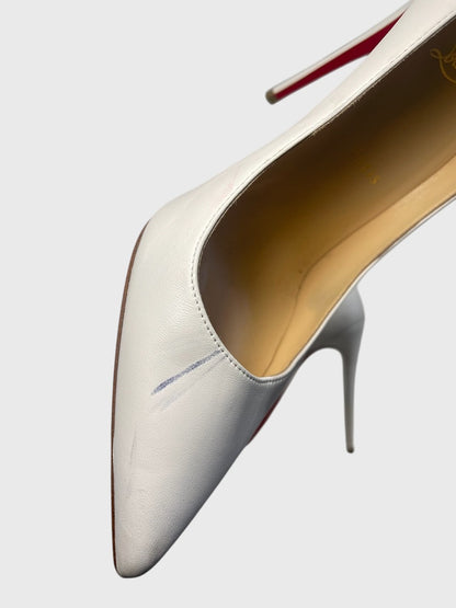 Escarpins Christian Louboutin blancs T.38