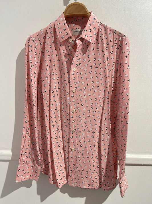 Chemisier Saint Laurent rose T.42