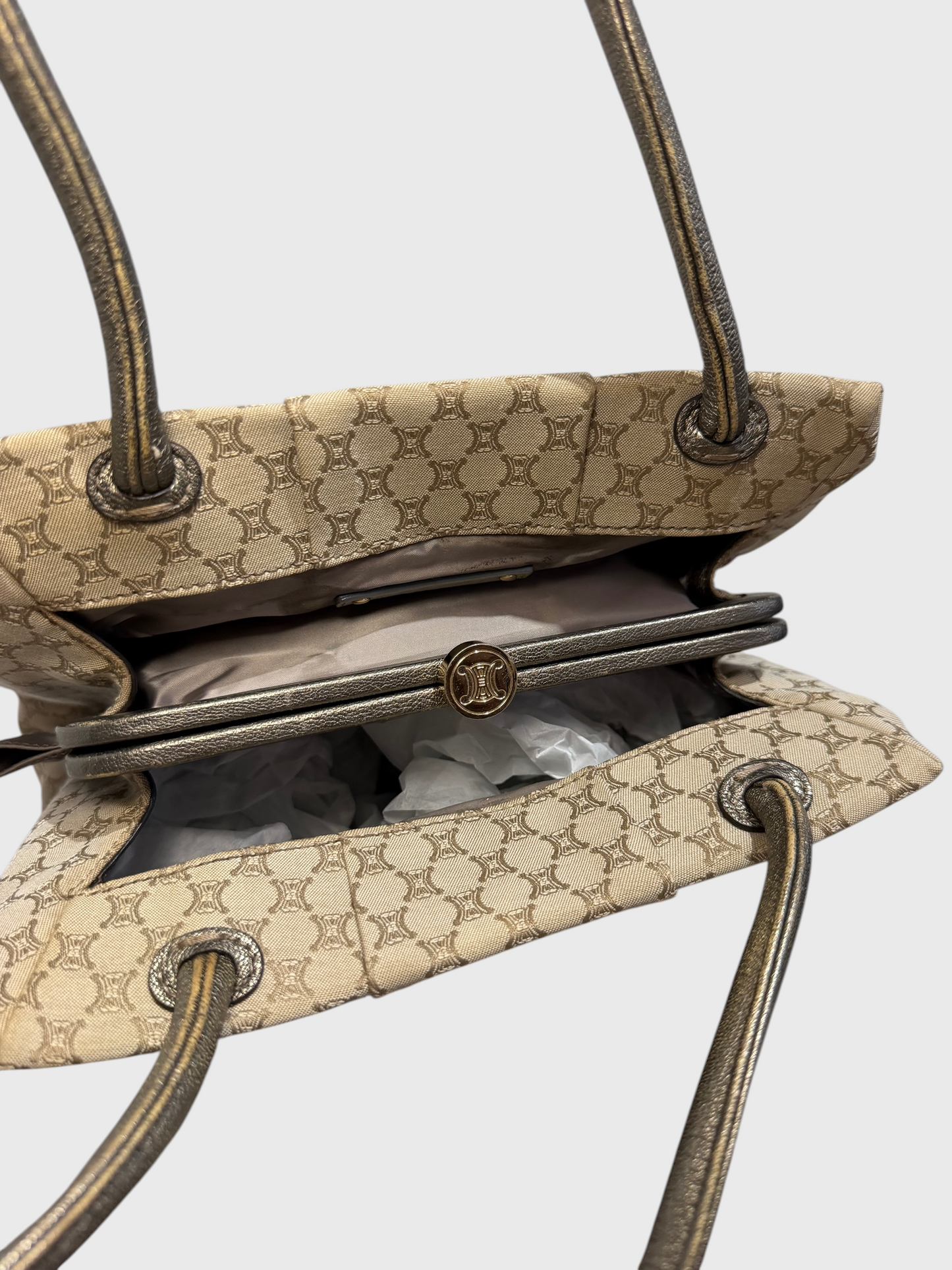 Sac Celine toile Triomphe beige