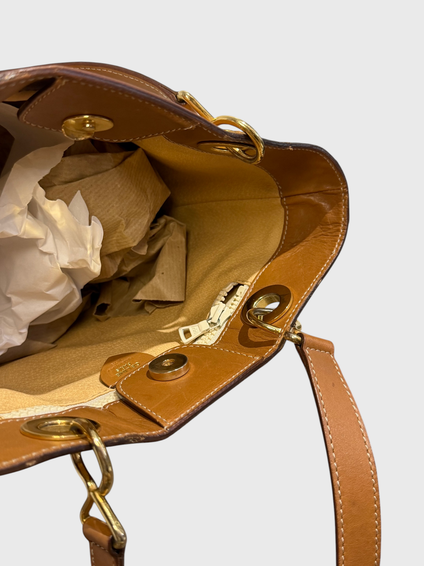 Sac sceau Celine beige