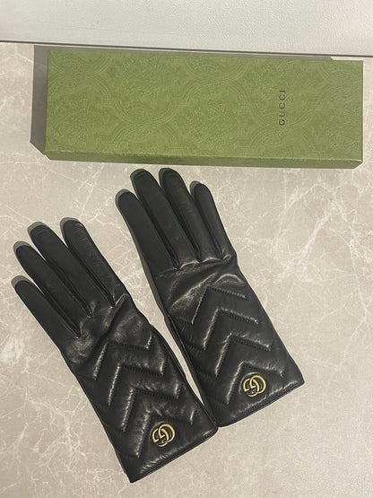 Gants Gucci noirs T.7 NEUF