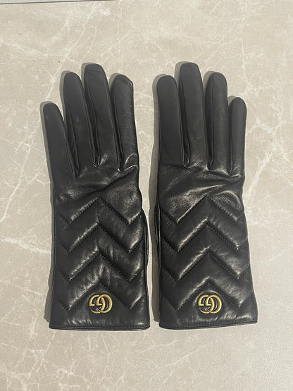 Gants Gucci noirs T.7 NEUF