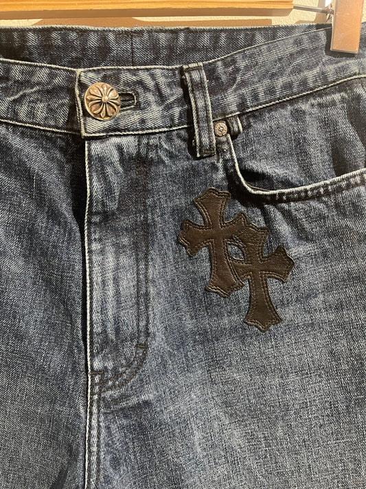 Short Chrome Hearts en jeans T.38