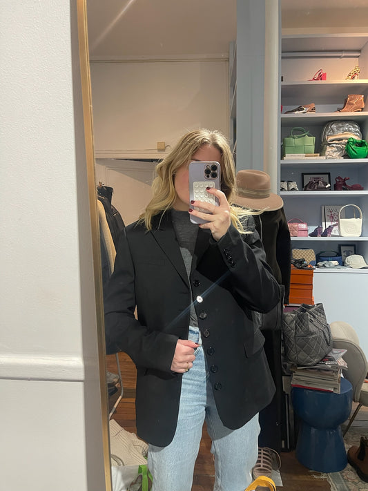 Blazer Saint Laurent noir T.48