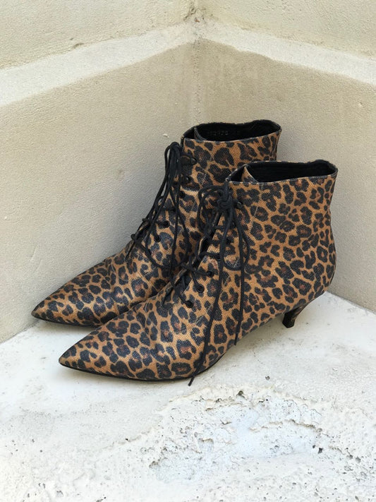 Boots Saint Laurent leopard T.40