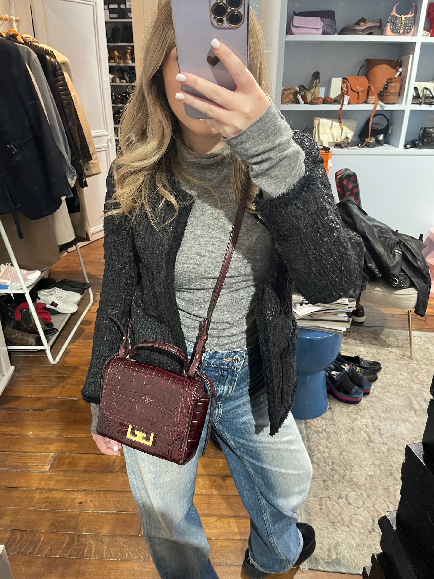 Sac Givenchy Eden Bordeaux