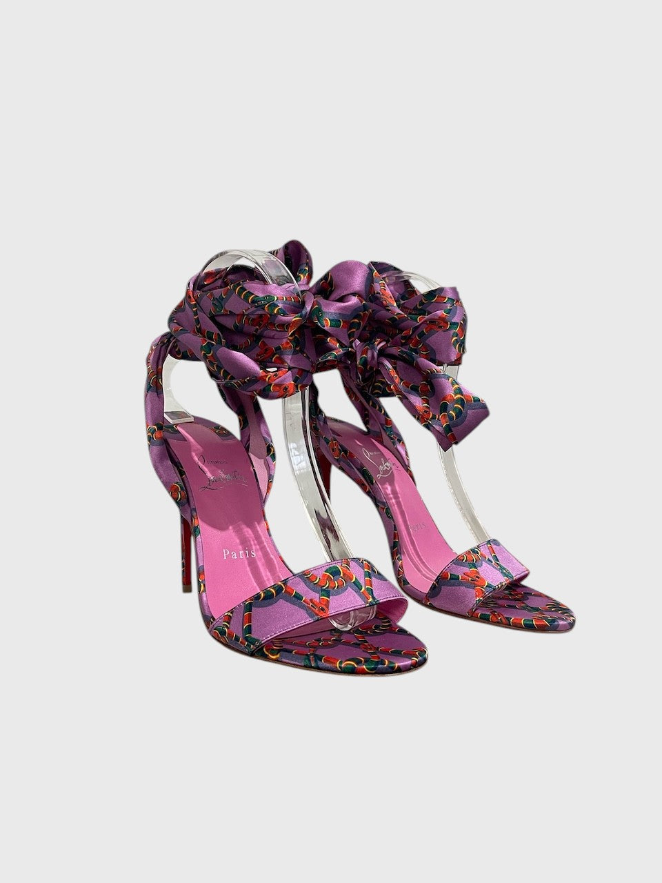 Sandales Christian Louboutin violettes T.38