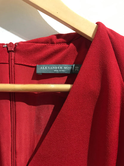 Robe Alexander McQueen rouge T.34