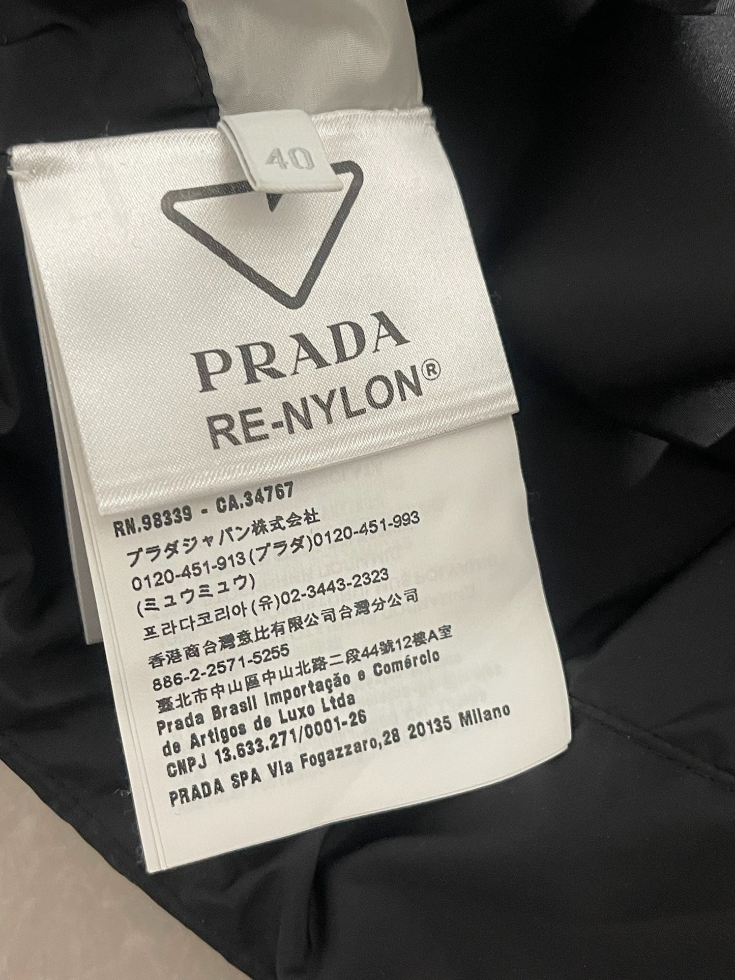 Veste Prada crop T.36