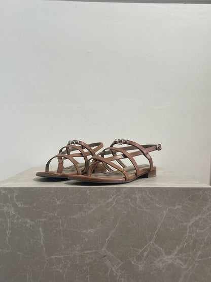 Sandales Hermes Aphrodite camel T.38