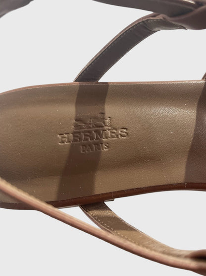 Sandales Hermes Aphrodite camel T.38