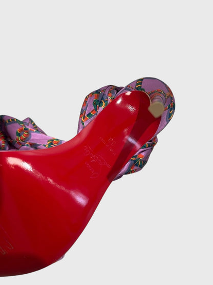 Sandales Christian Louboutin violettes T.38