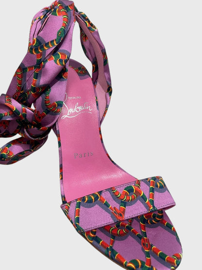 Sandales Christian Louboutin violettes T.38